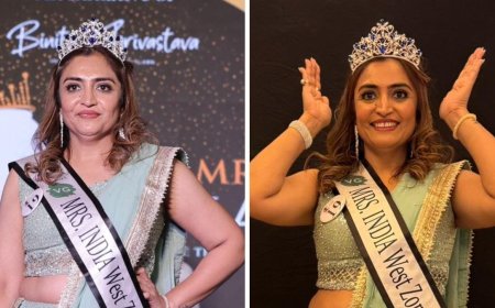 Kalpa Parekh Recently crowned Mrs. India West Zone 2025 At VG Miss. and Mrs. India 2025