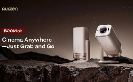 Aurzen Redefines Portable Entertainment with BOOM air, a Searchlight-Style Projector Featuring Powerful Built-in Dolby Audio